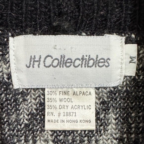 JH Collectibles Vintage Alpaca Blend Houndstooth Women’s Cardigan size M Preppy - Picture 4 of 7